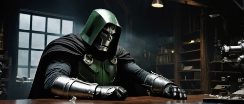 latveria,magistrate,mysterion,apothecary,eto,doombot,spinmeister,ragman,chessmaster,chess player,taskmaster,watchmaker,slytherin,corvo,poisoner,robber,ninjago,darkman,isolator,sidious,Illustration,Realistic Fantasy,Realistic Fantasy 29