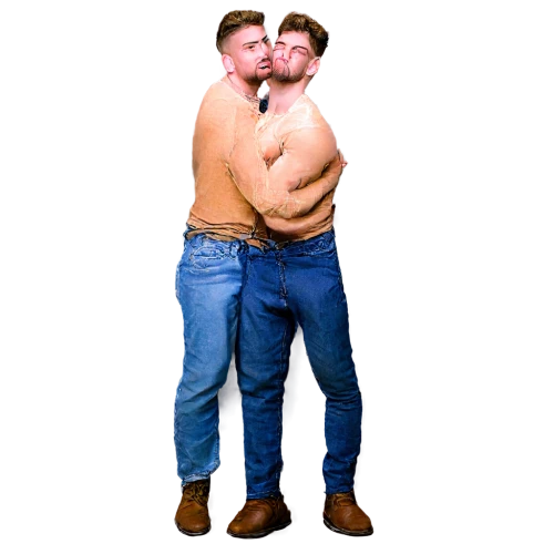 photo shoot for two,homography,png transparent,transparent image,colorization,colorizing,jeans background,ventriloquism,two people,ventriloquist,conjoined,man and boy,photo shoot with edit,affirmance,satyrs,ventriloquists,multiple exposure,gay love,digital photo,double exposure,Illustration,Retro,Retro 09