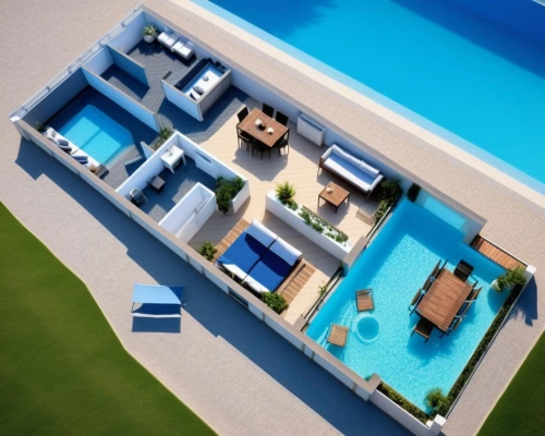 pool house,roof top pool,holiday villa,swimming pool,3d rendering,beach house,outdoor pool,modern house,oceanfront,beach resort,3d render,pool bar,luxury property,render,dug-out pool,dreamhouse,beachfront,3d rendered,aqua studio,piscine,Photography,General,Realistic