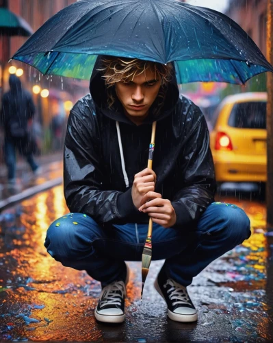 man with umbrella,umbrella,brolly,raindops,in the rain,ukrainy,umbrella pattern,asian umbrella,rainman,walking in the rain,regen,rainaldi,godeffroy,heavy rain,photoshop manipulation,rainfall,rainy day,umbrellas,rain,rainiest,Art,Artistic Painting,Artistic Painting 30