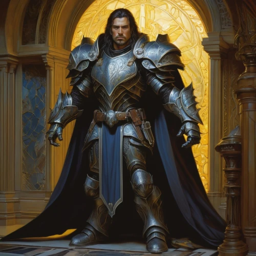 aegon,paladin,anduin,arthurian,garen,dragonlance,uther,heroic fantasy,malazan,elendil,ser,oerth,drizzt,aragorn,karn,knight armor,fingolfin,eberron,thingol,denethor,Illustration,Realistic Fantasy,Realistic Fantasy 03