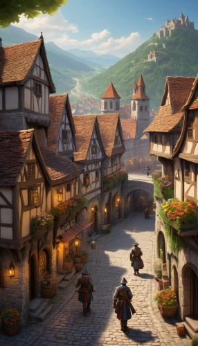 knight village,highstein,medieval town,townscapes,townsmen,alpine village,riftwar,escher village,medieval street,sylvania,rattay,nargothrond,rodenburg,aurora village,mountain village,arenanet,medieval,hamelin,medieval market,shire,Illustration,Vector,Vector 05