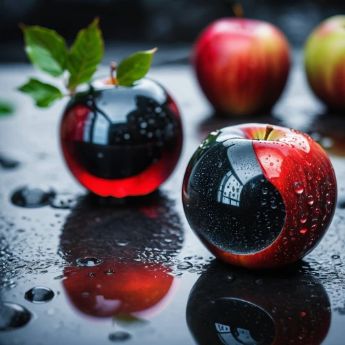 bowl of fruit in rain,red apples,red apple,still life photography,water droplets,droplets,rain droplets,apples,autumn fruits,water apple,water drops,waterdrops,apple world,apple design,splash photography,cherries,autumn fruit,droplets of water,dew droplets,apfel,Photography,General,Fantasy