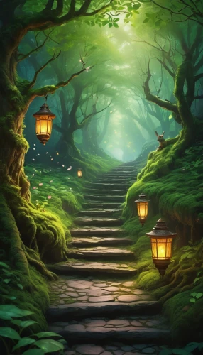 forest path,elven forest,the mystical path,pathway,fantasy landscape,fairy forest,fantasy picture,enchanted forest,forest background,green forest,cartoon video game background,wooden path,the path,forest landscape,tree top path,fairytale forest,forest of dreams,forest glade,path,hiking path,Illustration,Paper based,Paper Based 04