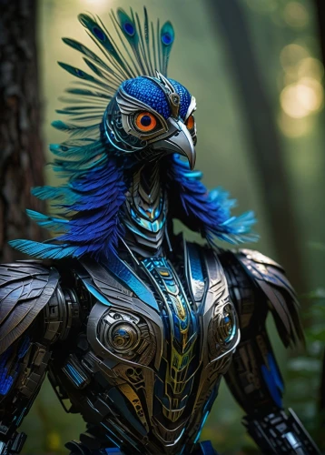 garuda,chakavian,blue peacock,pavo,junglefowl,feathers bird,raven sculpture,feathered race,peacock,3d crow,blue parrot,patung garuda,blue macaw,crow queen,pajaros,ornamental bird,exotic bird,raven bird,falconet,mulawin,Illustration,Realistic Fantasy,Realistic Fantasy 33