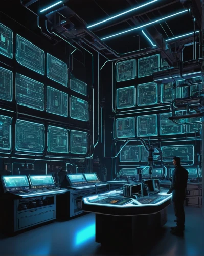 computer room,the server room,cyberscene,cybertown,cyberpunk,cybernet,cybercity,cyberia,supercomputer,supercomputers,ufo interior,holodeck,cyberspace,computerworld,data center,cyberview,cyberport,cyberworld,mainframes,research station,Illustration,Black and White,Black and White 17