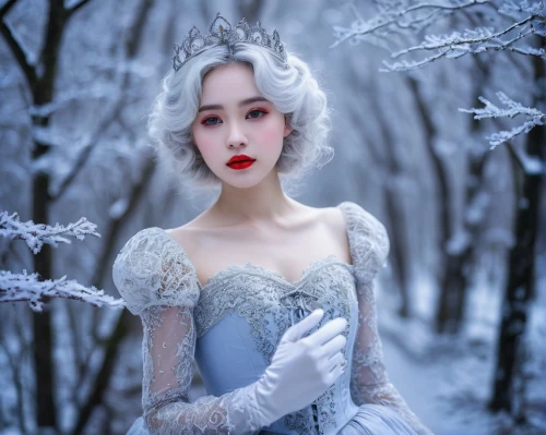 the snow queen,suit of the snow maiden,white rose snow queen,snow white,winterblueher,ice queen,winter dream,white winter dress,winter rose,eternal snow,hoarfrost,frostiness,frostily,white lady,winter magic,winter dress,winter background,ice princess,blue snowflake,victorian lady,Illustration,American Style,American Style 12