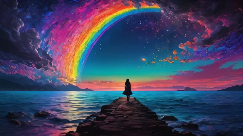 rainbow background,rainbow at sea,rainbow pencil background,rainbow and stars,beautiful wallpaper,rainbow,colorful light,navigated,prism,colorful background,full hd wallpaper,rainbow waves,fantasy picture,abstract rainbow,rainbow colors,light spectrum,colorful spiral,technicolor,rainbow bridge,hd wallpaper,Photography,General,Fantasy