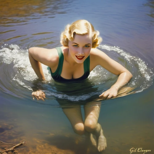 the blonde in the river,marilyn monroe,mamie van doren,retro pin up girl,female swimmer,pin-up girl,marylin monroe,pin-up model,connie stevens - female,radebaugh,merilyn monroe,marylyn monroe - female,pin up girl,retro pin up girls,swimmer,model years 1960-63,in water,logrolling,marylin,swimming,Illustration,Retro,Retro 10