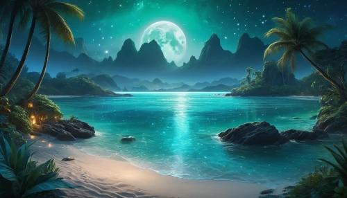 ocean background,ocean paradise,emerald sea,landscape background,fantasy landscape,an island far away landscape,fantasy picture,moon and star background,cartoon video game background,tropical sea,beautiful wallpaper,nature background,underwater oasis,tropical island,dolphin background,bahian,lagoon,full hd wallpaper,ocean,summer background,Photography,General,Natural