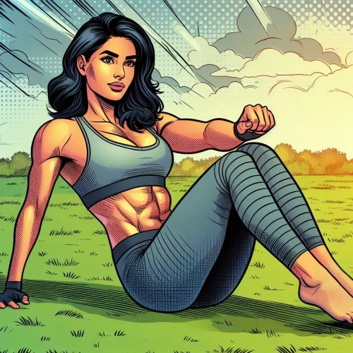 eldena,muscle woman,themyscira,workout icons,isabela,rosita,superheroine,korra,comic halftone woman,harkavy,strongwoman,shadman,psylocke,palmiotti,imra,meera,priyanka,gal,elektra,namorita