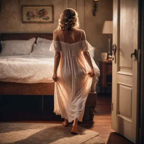 nightdress,nightgown,the girl in nightie,blonde in wedding dress,girl in a long dress from the back,girl in a long dress,chambermaid,girl in white dress,evening dress,nightie,vintage dress,wedding photography,white dress,nightwear,nightgowns,long dress,wedding gown,wedding dress,a floor-length dress,bridal gown,Photography,General,Cinematic