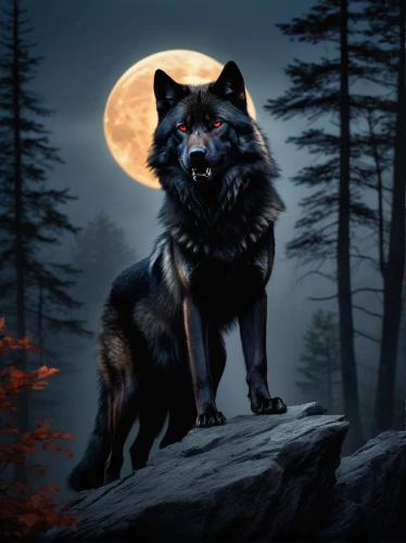 blackwolf,werewolve,brambleclaw,howling wolf,ravenpaw,black shepherd,werewolf,constellation wolf,wolpaw,tigerstar,samhain,moonsorrow,thunderclan,lycan,lycanthropy,fenrir,wolfsangel,lycanthrope,werewolves,bluestar,Illustration,Abstract Fantasy,Abstract Fantasy 18