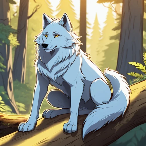 atka,taur,aleu,balto,waff,perched on a log,graywolf,shasta,sakari,canidae,whitebark,sittin,kenai,wolpaw,forest animal,loup,sits,wolens,wolf,jayfeather,Illustration,Black and White,Black and White 04