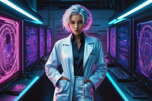 female doctor,cyberia,cryobank,neurobiologist,biomatrix,biotech,cyberpunk,biologist,neuroscientist,sci fiction illustration,neurologist,scientist,astrobiologist,cyberangels,wallis day,toxicologist,microsurgeon,biotechnologists,neon human resources,hapgood,Illustration,Realistic Fantasy,Realistic Fantasy 11