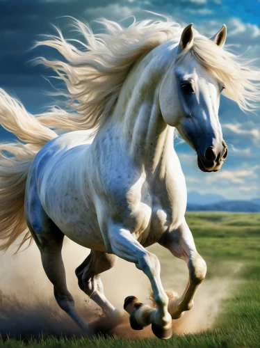 a white horse,albino horse,pegasys,white horse,pegaso,arabian horse,lipizzan,belgian horse,unicorn background,dream horse,pegasi,equine,white horses,horse running,equidae,shadowfax,licorne,weehl horse,lipizzaner,galloped,Illustration,Abstract Fantasy,Abstract Fantasy 14
