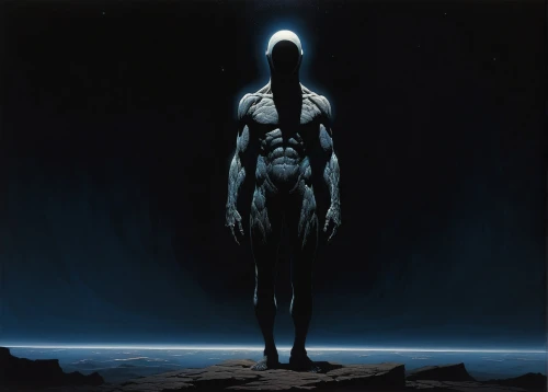 barlowe,primitive man,samuil,nyarlathotep,nekron,silhouette of man,man silhouette,titan,cortana,prometheus,geist,humanoid,standing man,raziel,melkor,megalon,avp,primordial,urizen,lateralus,Conceptual Art,Daily,Daily 09