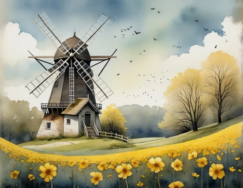 windmill,old windmill,dutch windmill,historic windmill,wind mill,springtime background,molen,windmills,the windmills,watercolor background,moulin,windpump,wind mills,spring background,watermill,digiscrap,houses clipart,flower painting,world digital painting,windmill gard,Photography,General,Realistic