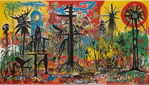 penck,basquiat,donwood,tinguely,stettheimer,deforge,colescott,riopelle,kippenberger,carnogursky,mousseau,affandi,burchfield,gagosian,pettibon,paintbrushes,guttuso,fauves,fields of wind turbines,bibbins,Conceptual Art,Graffiti Art,Graffiti Art 10