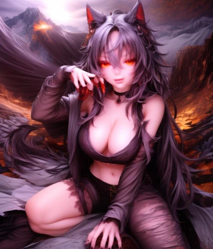 faunus,blackwolf,yuel,demoness,shiranui,momiji,gray kitty,kitami,morgana,bedevil,kitsune,blake,fenrir,forte,fallen angel,konoe,gray wolf,dark angel,lilith,devil