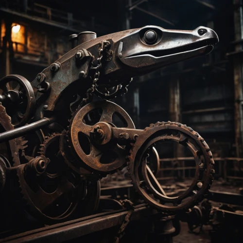 machinery,derailleur,steampunk gears,derailleurs,steampunk,industrial robot,industrie,cogs,steam engine,zollverein,scrap iron,crawler chain,industrial,chainring,industriale,crankset,industrialist,machinist,ironwork,steam machine,Illustration,Paper based,Paper Based 11