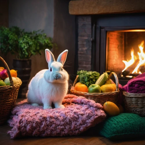 felted easter,easter fire,easter décor,european rabbit,fireplace,easter rabbits,dwarf rabbit,imbolc,fireside,warm and cozy,easter bunny,rainbow rabbit,angora,ostern,lapine,christmas fireplace,easter decoration,easter background,easter theme,babbit,Photography,General,Fantasy