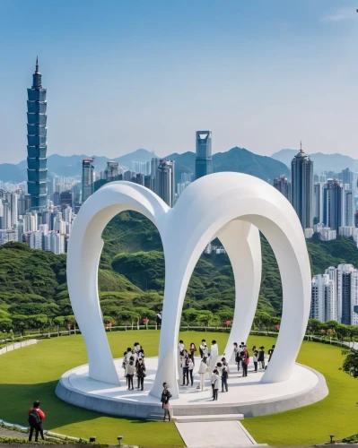 steel sculpture,inflatable ring,hukawng,heart of love river in kaohsiung,sieh,taikoo,lumpur,shenzhen,fountain of friendship of peoples,mother earth statue,aqi,futuristic architecture,zhuhai,alpino-oriented milk helmling,yuhua,cloud shape frame,taoyuan,hengqin,360 ° panorama,wanzhou,Photography,General,Realistic