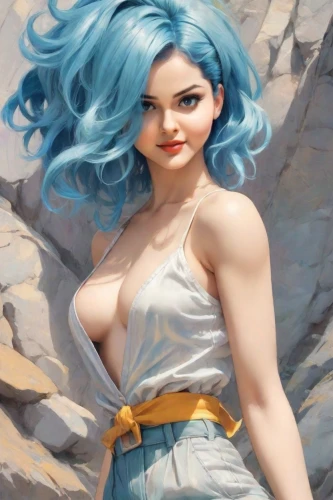 bulma,evie,palmiotti,leela,diana,sona,azzurra,the sea maid,shadman,pixie,fantasy woman,shanna,nereid,triss,lum,amora,ororo,namora,elsa,eldena,Digital Art,Impressionism