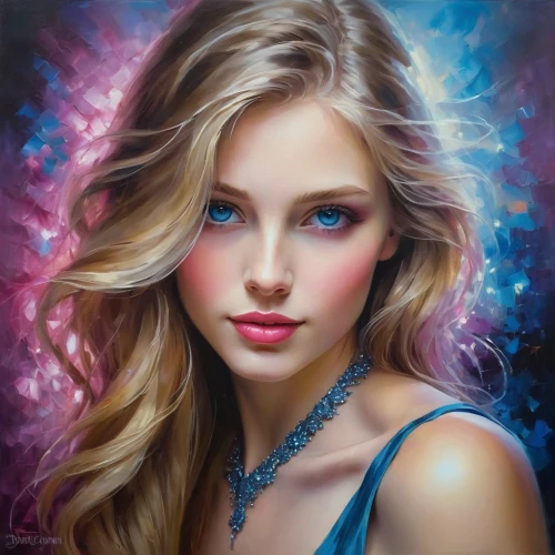 romantic portrait,world digital painting,fantasy portrait,art painting,mystical portrait of a girl,photo painting,fantasy art,behenna,girl portrait,oil painting on canvas,donsky,boho art style,portrait background,young woman,boho art,airbrush,oil painting,romantic look,digital painting,colorful background,Illustration,Realistic Fantasy,Realistic Fantasy 30