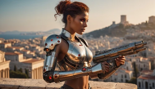 afrofuturism,girl with gun,freema,antiope,girl with a gun,romanoff,valerian,askani,woman holding gun,teela,armourer,cyborg,femforce,shatterstar,symetra,liora,hippolyta,amora,uhura,irisa,Photography,General,Cinematic