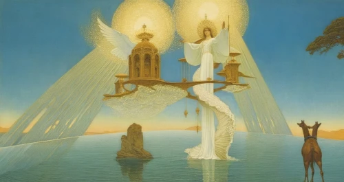 transfiguration,surrealists,apotheosis,stuever,surrealism,mcquarrie,baptism of christ,torchbearers,el salvador dali,shamanic,dubbeldam,mythography,quintesson,mediumship,light bearer,hermeticism,gnosticism,the pillar of light,reincarnates,shamanism,Illustration,Retro,Retro 01