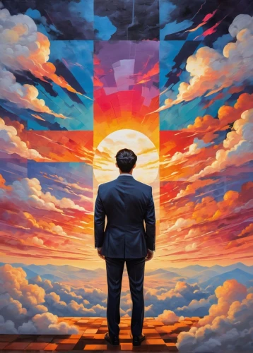 experimenter,giacchino,ascension,man silhouette,would a background,creator,cielos,el salvador dali,sky,pilgrim,wayfinder,porter,samsung wallpaper,pitofsky,escapism,music background,thinking man,dream art,beautiful wallpaper,background image,Illustration,Vector,Vector 07