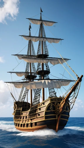 whaleship,galleon,sea sailing ship,trireme,caravel,sail ship,barquentine,sailing ship,mayflower,tallship,merchantman,three masted sailing ship,barque,pirate ship,tall ship,carrack,piracies,ironsides,training ship,whaleships,Photography,General,Realistic