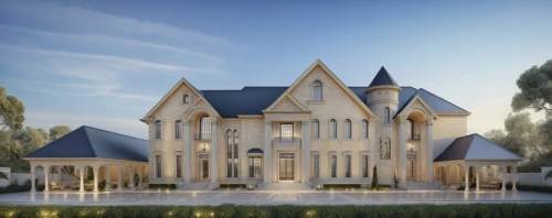chateau,3d rendering,mcmansions,luxury home,mansion,mcmansion,luxury property,dreamhouse,large home,palladianism,render,fairy tale castle,beautiful home,mansions,gold castle,domaine,chateaux,house shape,villa,luxury real estate,Photography,General,Natural