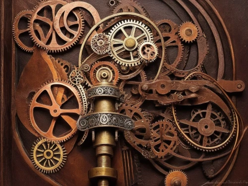 steampunk gears,clockworks,steampunk,grandfather clock,clockmaker,campagnolo,wooden cable reel,horology,clockmakers,cog,tansu,gears,old clock,automatique,tock,ship's wheel,time lock,clockwork,church instrument,watchmaker,Illustration,Realistic Fantasy,Realistic Fantasy 13