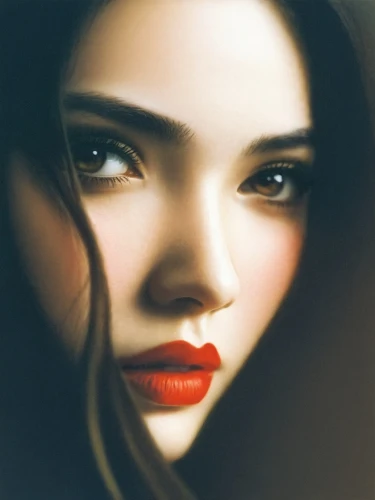 jingna,mystical portrait of a girl,regard,vanderhorst,viveros,gothel,doll's facial features,vayne,behenna,woman face,visage,women's eyes,glance,geisha girl,blumenfeld,photorealist,oriental girl,rankin,vampire woman,nimue,Illustration,Japanese style,Japanese Style 21