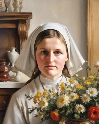 saint therese of lisieux,timoshenko,clergywoman,the prophet mary,lacordaire,maidservant,postulant,foundress,sendler,nunsense,portrait of christi,mary 1,marguerite,ursulines,communicants,suster,communicant,margueritte,immacolata,novitiate,Digital Art,Impressionism