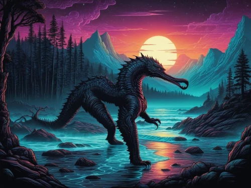 dinosaur,kaijuka,dinos,landmannahellir,ladinos,dino,deathsaurus,dinosaurian,theropoda,tyrannosaurus,maiasaura,oscura,mesozoic,dinosauria,baryonyx,tyrannosaurus rex,dinosaruio,cryptids,jurassic,tyrannosaurs,Illustration,Realistic Fantasy,Realistic Fantasy 25