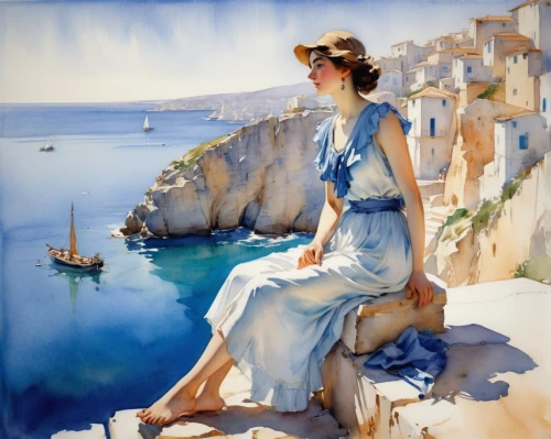 heighton,palizzi,italian painter,dussel,martindell,whitmore,margetts,daines,follieri,art deco woman,sorescu,jansons,freyer,catalfamo,watercolorist,regner,jeanneney,capri,italienne,dmitriev,Illustration,Paper based,Paper Based 23