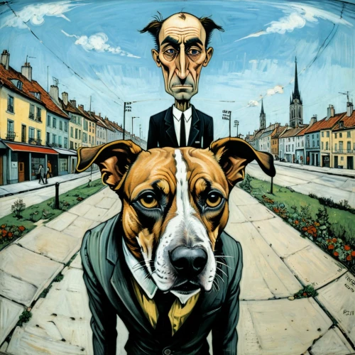 gangloff,spiegelman,jasinski,doggfather,street dogs,dog street,corben,kafka,doggart,topdog,street dog,dali,pacitti,barkus,dog illustration,spiegle,kippenberger,dog,two dogs,stray dogs,Art,Artistic Painting,Artistic Painting 01