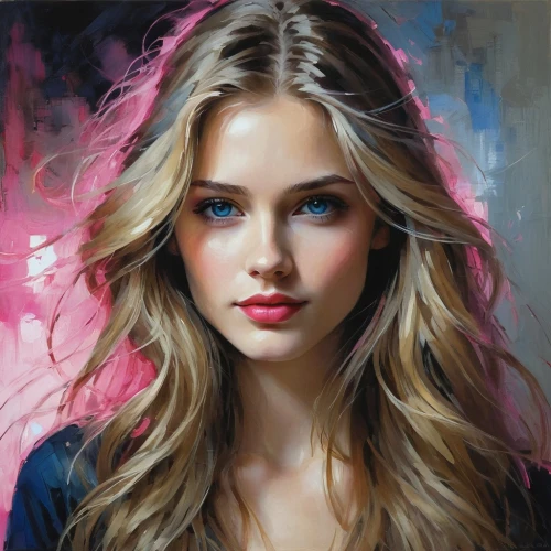 girl portrait,donsky,young woman,romantic portrait,mystical portrait of a girl,portrait of a girl,oil painting,oil painting on canvas,art painting,blond girl,young girl,blonde woman,vanderhorst,jeanneney,behenna,blonde girl,photo painting,wilk,girl drawing,photorealist,Illustration,Paper based,Paper Based 05