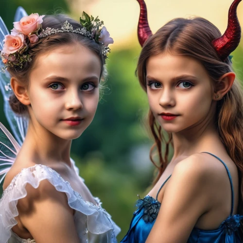 angel and devil,fairies,vintage fairies,faery,little angels,little girl fairy,evil fairy,little girls,faerie,fairies aloft,angels of the apocalypse,fairytale characters,angels,devils,damsels,gothic portrait,fauns,faires,rhinemaidens,butterfly dolls,Photography,General,Realistic