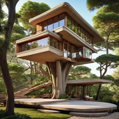 treehouses,tree house,modern house,dunes house,cubic house,treehouse,modern architecture,tree house hotel,forest house,cantilevered,cantilevers,frame house,mid century house,timber house,house in the forest,futuristic architecture,prefab,dreamhouse,wooden house,3d rendering,Photography,General,Realistic