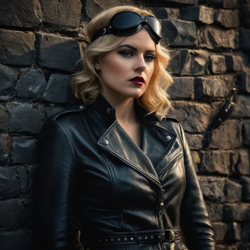 leather hat,femme fatale,retro woman,ilsa,spearritt,bulletgirl,tamsin,retro women,aviator,harley,policewoman,aviatrix,bombshells,catwoman,sarah walker,vintage woman,zatara,tuppence,vintage women,50's style,Photography,General,Fantasy