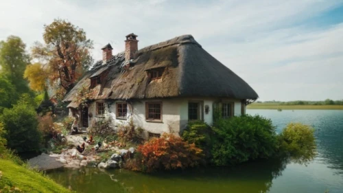 thatched cottage,house with lake,thatched,fisherman's house,watermill,country cottage,witch's house,thatched roof,home landscape,traditional house,hameau,moated,ancient house,miniature house,summer cottage,thatch roof,cottage,thatching,house by the water,house insurance
