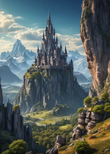 gondolin,nargothrond,beleriand,fantasy landscape,fairy tale castle,tirith,erebor,hogwarts,fairytale castle,rivendell,knight's castle,riftwar,forteresse,fablehaven,elves country,alfheim,citadels,fantasy world,fantasy picture,diagon,Photography,General,Realistic