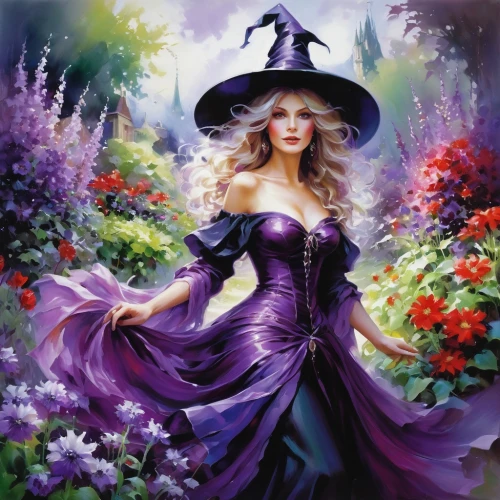 bewitching,celebration of witches,halloween witch,bewitch,witching,magick,wiccan,sorceress,sorceresses,witch,witch ban,fantasy picture,magickal,witchery,bewitched,faerie,witches,celtic woman,samhain,the enchantress,Conceptual Art,Oil color,Oil Color 03