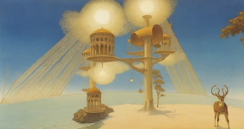 sedlacek,burning man,surrealists,surrealism,surrealist,mcquarrie,el salvador dali,surrealistic,dali,stuever,the pillar of light,apotheosis,chirico,golden candlestick,sommerfeldt,schuiten,rousseau,mcquade,transmigration,magritte,Illustration,Retro,Retro 01