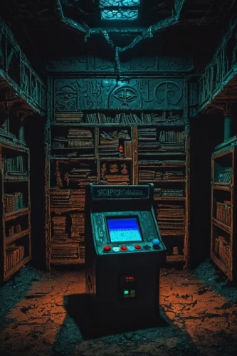 computer room,ufo interior,darkrooms,abandoned room,humidor,darkroom,game room,urbex,bunker,digital safe,jukebox,the server room,newsstand,dictionarium,dark cabinetry,cold room,fallout shelter,mailroom,evp,kiosk,Unique,Pixel,Pixel 04