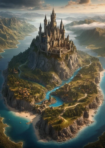 beleriand,gondolin,fantasy landscape,nargothrond,fantasy world,fantasy picture,3d fantasy,fairy tale castle,erebor,fantasy city,tirith,rivendell,fantasyland,diagon,elves country,dragonstone,fantasy art,fairytale castle,neverland,fablehaven,Photography,General,Sci-Fi